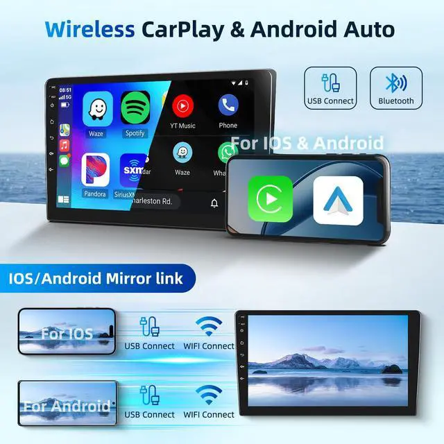 Alt view image 3 of 7 - 2G+64G for Chevrolet Chevy Aveo Sonic 2011-2015 Android 13 Car Stereo with Wireless Carplay Android Auto, 9 Inch Touch Screen Car Radio Support GPS/WiFi/Bluetooth/FM/SWC/Backup Camera