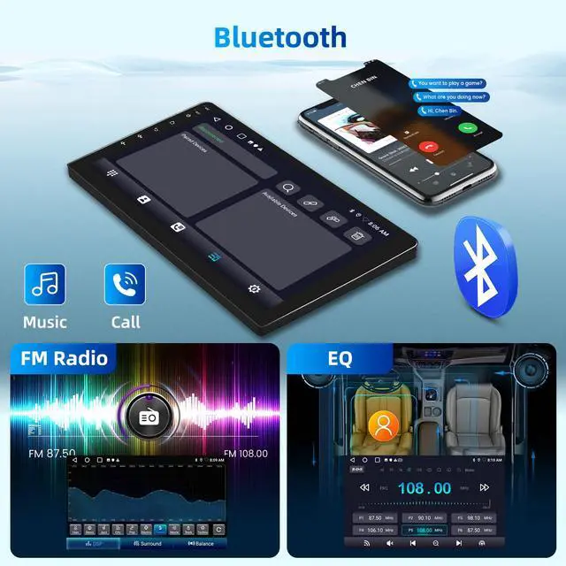 Alt view image 5 of 7 - 2G+64G for Chevrolet Chevy Aveo Sonic 2011-2015 Android 13 Car Stereo with Wireless Carplay Android Auto, 9 Inch Touch Screen Car Radio Support GPS/WiFi/Bluetooth/FM/SWC/Backup Camera