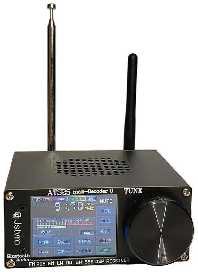 Main image of Upgraded SI4732 ATS25 Max-Decoder II Shortwave Radio Receiver | adds four new modes CW, RTty Decoding, WiFi, BT and Four Audio Spectrum, HI-Z, supports AM FM RDS LW MW SW SSB DSP