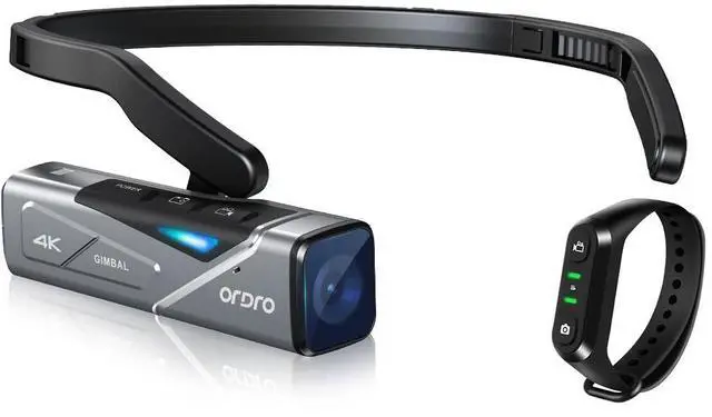 Main image of EP7 4K 60FPS Camcorder Head-Mounted Video Camera, Wi-Fi APP Control, 2-Axis Gimbal Stabilizer with Remote Control