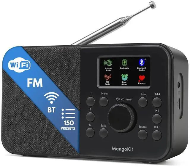 Main image of SR-L Radio, Bluetooth, FM & Internet, 150 Presets- Black | Podcast player, 50,000+ internet stations, alarm clock, sleep timer, colour display, mains or battery, compact kitchen radio