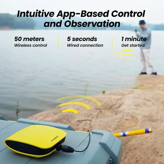Alt view image 3 of 7 - Chasing CF1 Underwater Fishing Camera Kit,1080P Full HD Portable Video Fish Finder,APP Remote Control Real-time Observation,Fishing Camera with Infrared Light for Sea, Lake, Boat, Ice Fishing