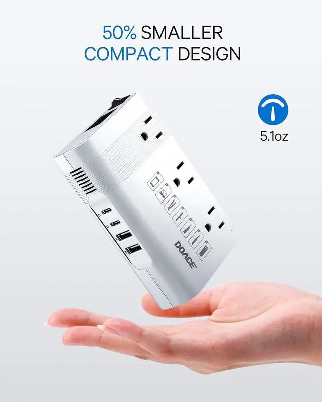 Alt view image 7 of 7 - 350W Voltage Converter US to Europe - 220V to 110V Converter for European Travel, Power Adapter Combo with PD Chargers for Hair Straightener Shaver Toothbrush CPAP Laptop Camera Phone