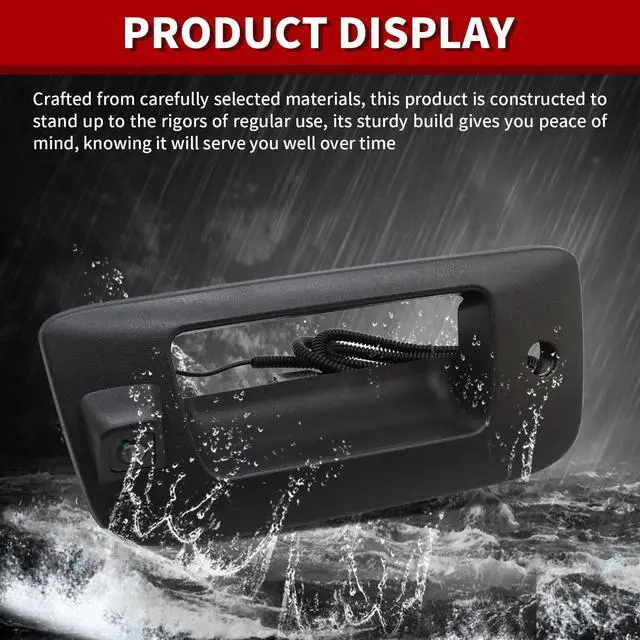 Alt view image 3 of 7 - Rear View Tailgate Handle Camera Fit 2007-2014 Silverado/Sierra | Fit 2007-2014 1500 2500 HD 3500 HD,22755304,Tailgate Rear View Park Assist Camera,Tailgate Door Handle,Angle 170°