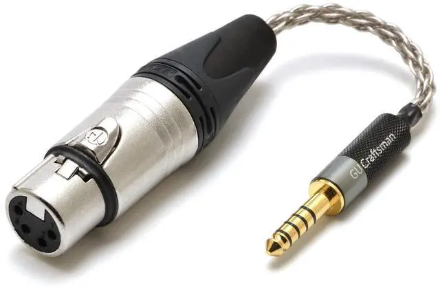 Main image of 4.4mm Balanced Male to 4 Pin XLR Balanced Female Portable Headphone Adapter Cable 6N Single Crystal Silver Headphone Jack Convert Cable for Audio Players with 4.4mm Ports