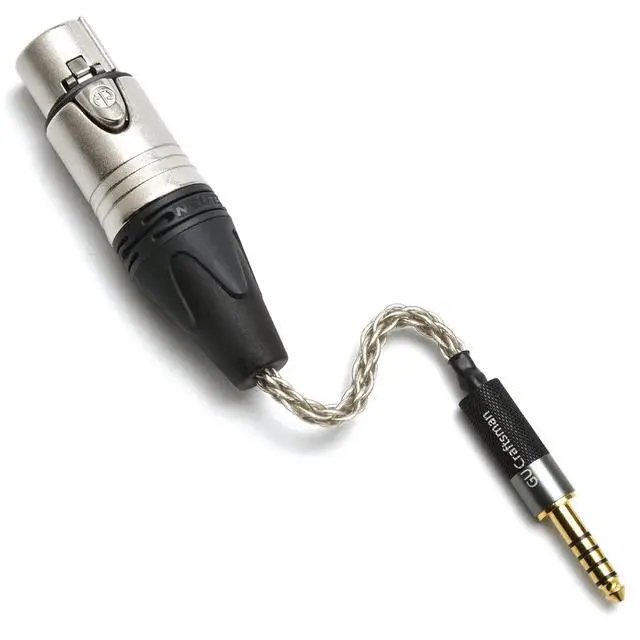 Alt view image 2 of 7 - 4.4mm Balanced Male to 4 Pin XLR Balanced Female Portable Headphone Adapter Cable 6N Single Crystal Silver Headphone Jack Convert Cable for Audio Players with 4.4mm Ports