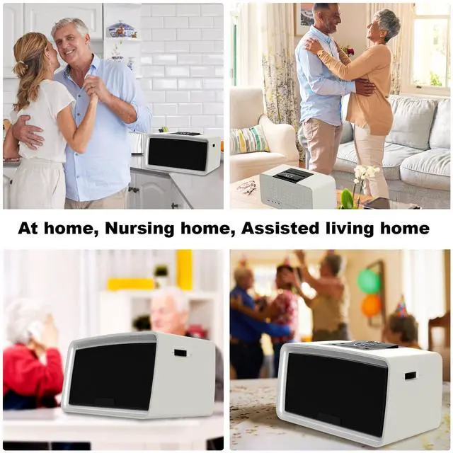 Alt view image 5 of 6 - Simple Music Player for Elderly, Easy Audiobook Player with 32GB TF Card & Card Reader for Dementia, Alzheimers, Visually Impaired, Low Vision Patients, Wired - GrayishWhite