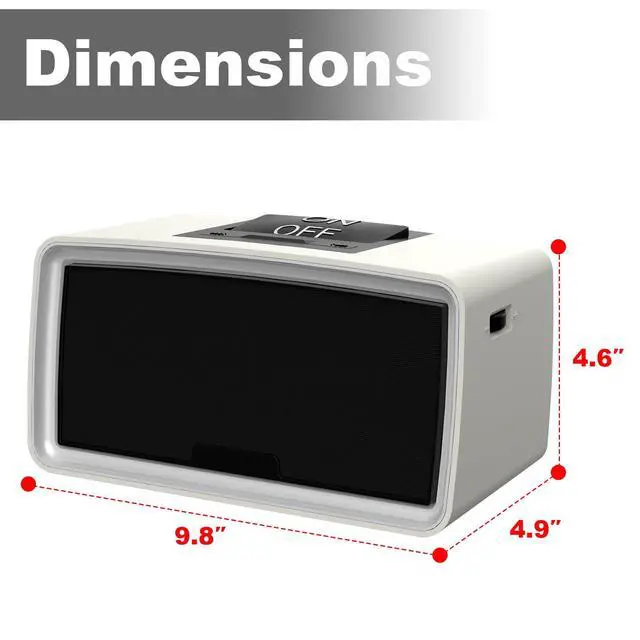 Alt view image 6 of 6 - Simple Music Player for Elderly, Easy Audiobook Player with 32GB TF Card & Card Reader for Dementia, Alzheimers, Visually Impaired, Low Vision Patients, Wired - GrayishWhite
