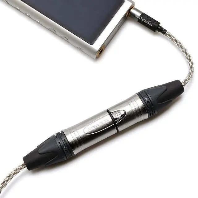 Alt view image 7 of 7 - 4.4mm Balanced Male to 4 Pin XLR Balanced Female Portable Headphone Adapter Cable 6N Single Crystal Silver Headphone Jack Convert Cable for Audio Players with 4.4mm Ports