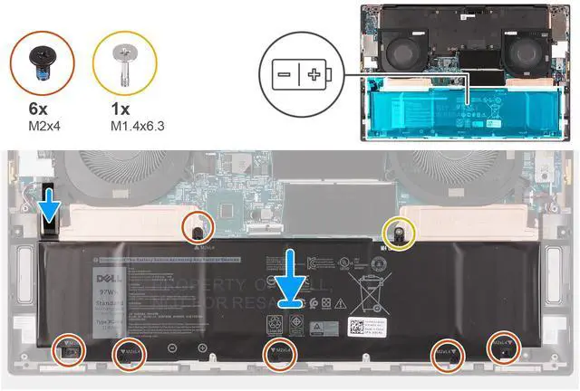 Alt view image 2 of 4 - DELL XG4K6 11.4V 8071mAh 97Wh Li-ion 6-Cell Battery For DELL XPS 17 9700 9710 9720 9730,Precision 5750 5760 5770 Series Laptops P92F P92F001 P92F002 P92F003,5XJ6R 01RR3 F8CPG 0F8CPG KVPMY 0YY3V KRDHV