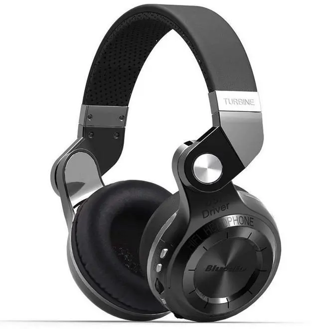 Main image of T2 Plus Turbine Wireless Bluetooth Headphones with Mic/Micro SD Card Slot/FM Radio (Black)