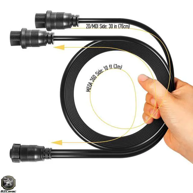 Alt view image 6 of 7 - 720108-1 14 M360 2DDI Y Transducer Adapter Cable, Compatible with Humminbird MEGA 360 and 2D/MDI Transducers, 14-Pin Y Cable