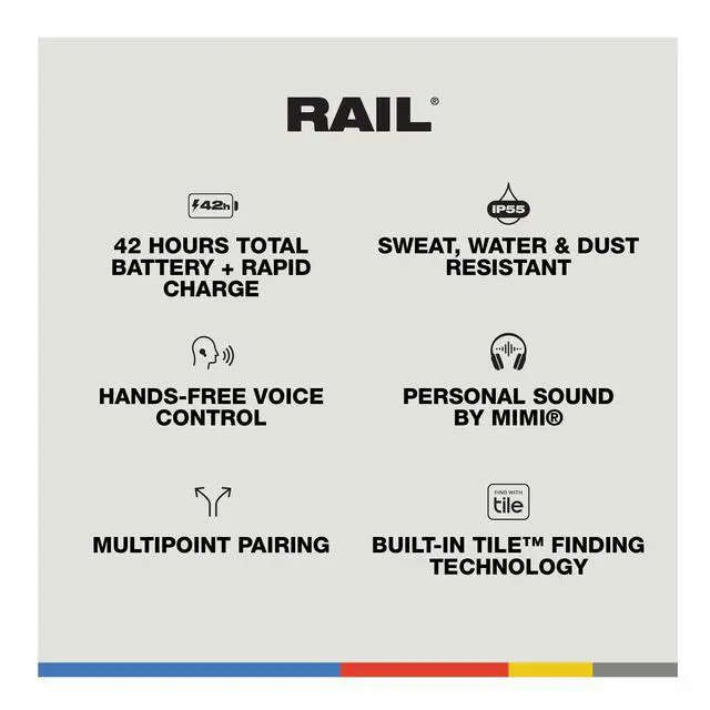 Alt view image 7 of 7 - S2RLW-Q786 Rail XT True Wireless Bluetooth in-Ear Headphones with Skull-iQ in True Black
