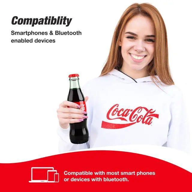 Alt view image 5 of 7 - Official Coca-Cola Bottle Shaped Bluetooth Speaker Portable Wireless Speaker with Bluetooth 5.0, Deep Bass, AUX Input, Long Battery Life Loud HD Sound for Home, Travel, Party & Outdoor Use