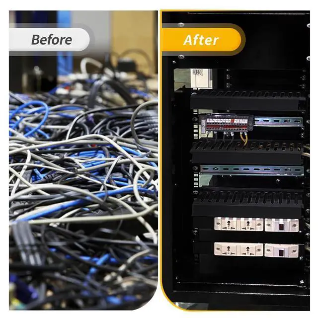 Alt view image 6 of 6 - Cable Raceway, 95" Open Slot Cable Management Kit with Upgraded Snap Structure,Wire Cover Cord Hider for Under Desk&Industrial Network/PC/TVs- 23.6" X 1.97" X 2.4" X 4PCS (LWH,Black)