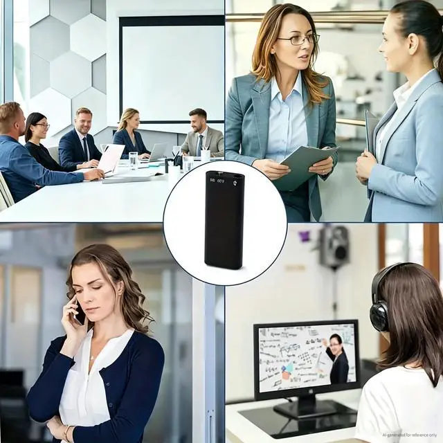 Alt view image 5 of 6 - Digital Voice Recorder 16GB - Noise Reduction Audio Recorder with Playback | Mini USB Audio Recorder with MP3 Player Function,for Lecture, Meeting, Interview, Dictation