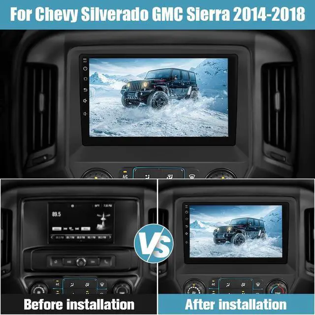Alt view image 3 of 7 - 4Core 64GB Car Radio Stereo for Chevy Silverado GMC Sierra 2014-2018 | (Without Bo-seSystem) with Backup Camera Wireless Carplay Android Auto
