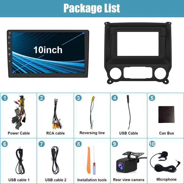Alt view image 7 of 7 - 4Core 64GB Car Radio Stereo for Chevy Silverado GMC Sierra 2014-2018 | (Without Bo-seSystem) with Backup Camera Wireless Carplay Android Auto