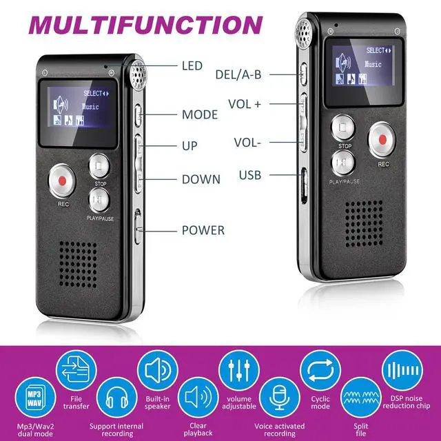 Alt view image 3 of 7 - 4 Pcs Ghost Hunting Equipment Kit,Black,Fashion | 1 Evp Voice Recorder 8 Gb, 1 UV Flashlight, 2 LED Light up Cat Ball, Ghost Investigation Paranormal Equipment for Inspection