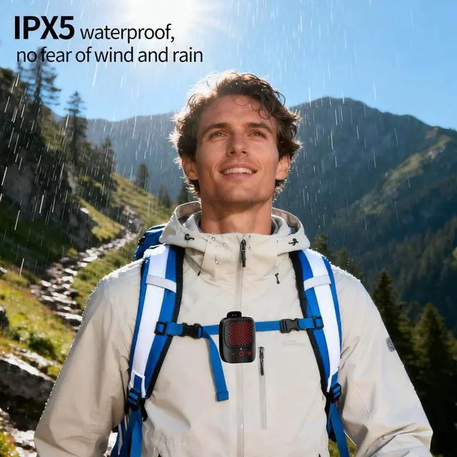 Alt view image 7 of 7 - Wearable Bluetooth Speaker, Clip-On Mini Portable Speakers All Day Playtime,IPX5 Waterproof, Built-in Mic for Hands-Free Music/Calls Bluetooth Speaker/Outdoor Sports/Indoor Fitness/Golf