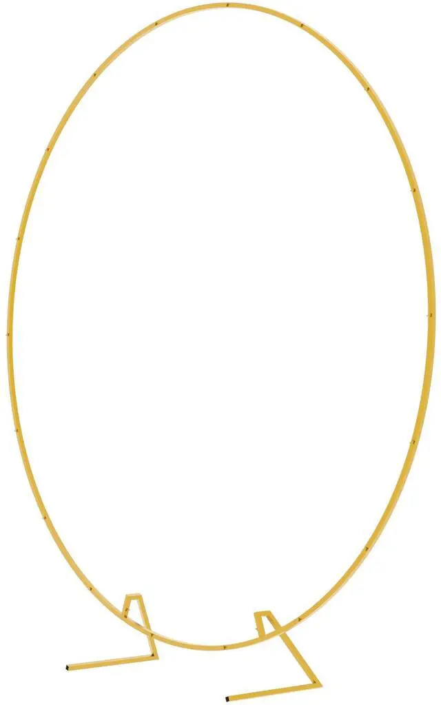 Alt view image 2 of 7 - Round Backdrop Stand 7.2FT Gold Metal Circle Balloon Arch Frame | Metal Circle Backdrop Stand Gold Round Arch for Wedding Birthday Party Bridal Baby Shower Anniversary Event Ceremony