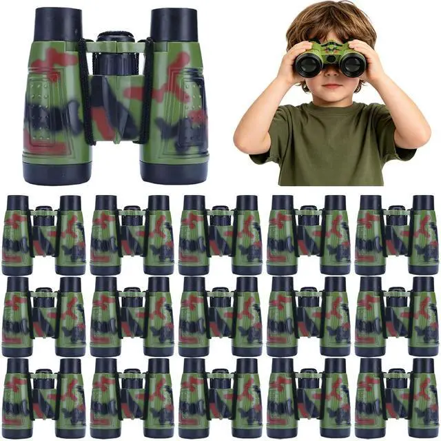 Main image of 16pcs Binoculars with Neck Lanyard, Compact Lightweight Binoculars Bulk for Outdoor Exploration, Jungle Safari, Hunting, Bird Watching, Camping, Hiking, Party Favors & General Gift