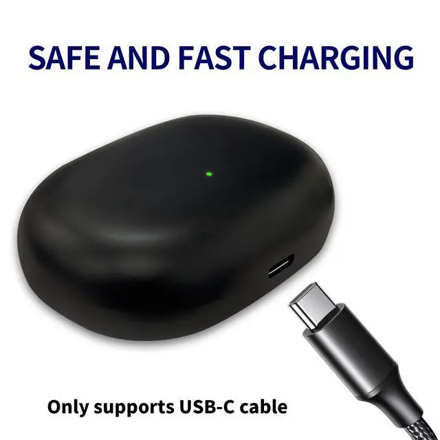 Alt view image 7 of 7 - Upgraded Replacement Charging Case for Beats Solo Buds with 660mAh Built-in Battery, Sync Button & Pop-Up Pairing Portable Charging Dock, USB-C Charging Port (Earbuds Not Included)