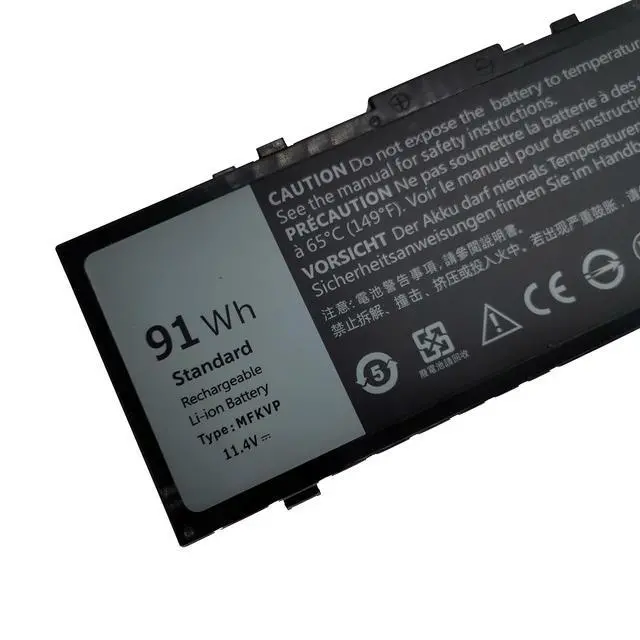 Alt view image 2 of 6 - MFKVP 11.4V 91Wh Replacement Laptop Battery Compatible with Dell Precision 15 7510 7520 M7510 17 7710 7720 M7710 Series M28DH 1G9VM T05W1 0FNY7 TWCPG 451-BBSF 451-BBSB