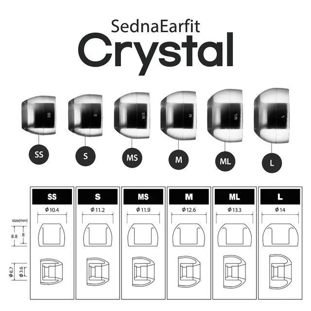 Alt view image 6 of 7 - Crystal Standard Earbud Tips for Sony WF-1000XM5 & Beats