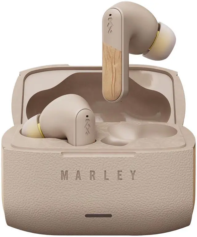 Main image of House of Trenchtown ANC Wireless Earbuds, Bluetooth Headphones Adaptive Noise Cancelling, 24H Playtime, Quick Charge, Bamboo & Recycled Plastics, Touch Controls, IPX5 Water Resistant (Cream)