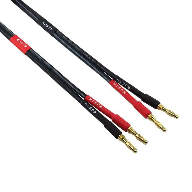 Alt view image 5 of 6 - Male RCA to Banana Plug Speaker Cable Banana Plug to RCA Speaker Cable 12AWG Cables,2Pack (3FT)