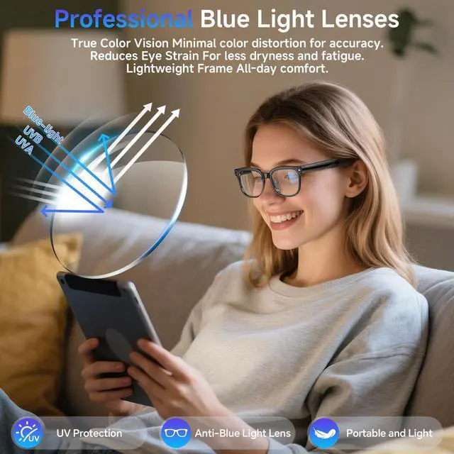 Alt view image 6 of 6 - AI Smart Glasses with Camera and Bluetooth, 800W HD Anti-Shake Camera Glasses, 1080P Video Recording, Audio, Translation, GPT Assistant, 290 mAh, AI Glasses for Men Women with Travel & Vlogging