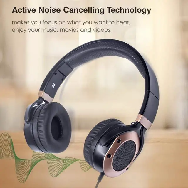 Alt view image 3 of 7 - Active Noise Cancelling Headphones with Microphone