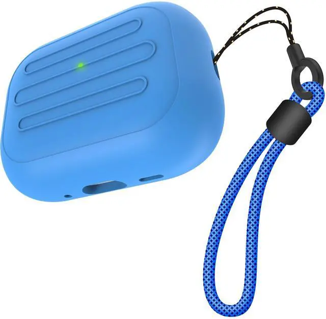 Main image of Anti-Lost Case for AirPods Pro 3 one-Piece Design case,Wireless Charging, LED Visible,Lanyard Included. (Blue)
