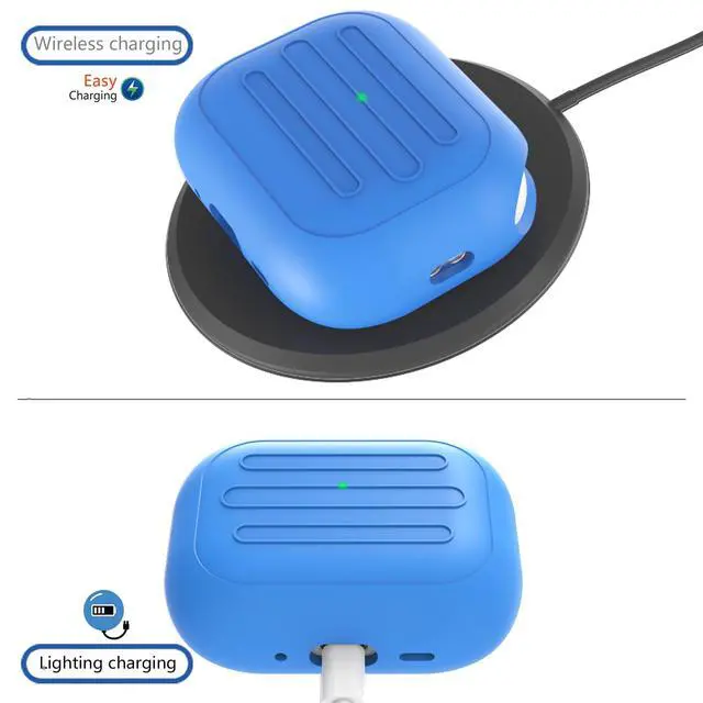 Alt view image 4 of 6 - Anti-Lost Case for AirPods Pro 3 one-Piece Design case,Wireless Charging, LED Visible,Lanyard Included. (Blue)