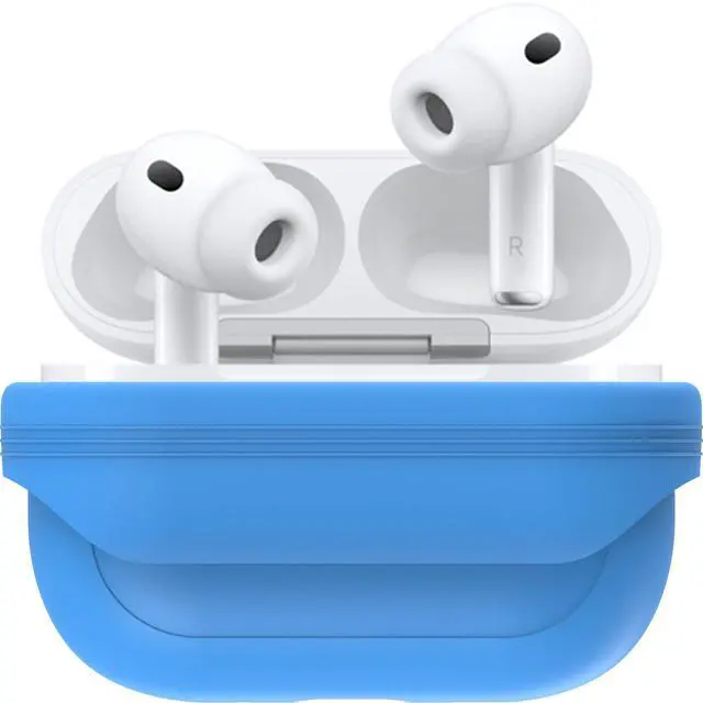 Alt view image 5 of 6 - Anti-Lost Case for AirPods Pro 3 one-Piece Design case,Wireless Charging, LED Visible,Lanyard Included. (Blue)