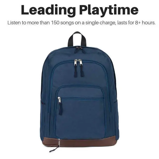 Alt view image 4 of 7 - Bluetooth Speaker Backpack With 20-Watt Speakers & Subwoofer for Parties/Festivals/Beach. Works with iPhone & Android (Blue)