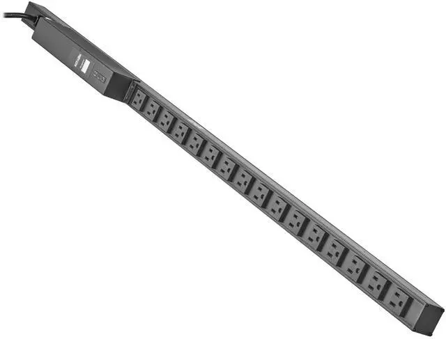 Main image of 1.44kW Metered PDU 15A with Isobar Surge Protection, 3840 Joules, 120V, 16 Outlets Standard NEMA 5-15R, 15 ft. Power Cord (L5-30P), 0U Vertical Rackmount, (PDUMV15-ISO)