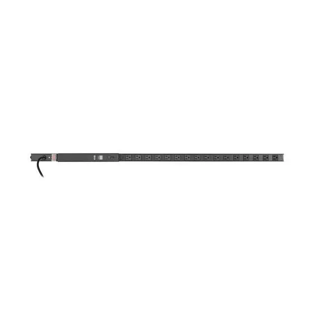Alt view image 3 of 7 - 1.44kW Metered PDU 15A with Isobar Surge Protection, 3840 Joules, 120V, 16 Outlets Standard NEMA 5-15R, 15 ft. Power Cord (L5-30P), 0U Vertical Rackmount, (PDUMV15-ISO)