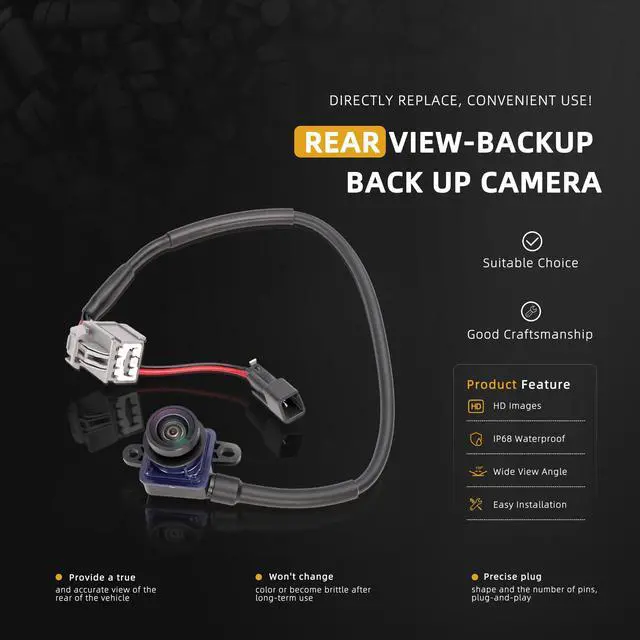 Alt view image 4 of 7 - Rear View Backup Camera #56054158AG 56054158AB | for Dodge Journey 2011-2020 Park Assist Camera #56054158AC 56054158AD 56054158AE 56054158AF