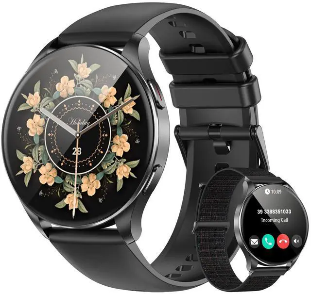 Main image of IOWOODO Smart Watch for Women, Answer/Make Call, 1.43'' AMOLED Ultra-Clear Screen Fitness Tracker with 120+ Sport Modes Heart Rate/Sleep/SpO2 Monitor, Smartwatch for iPhone/Android