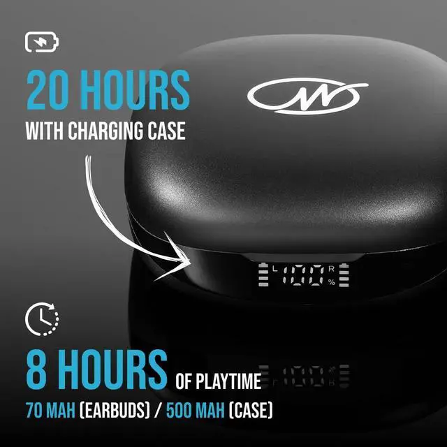 Alt view image 2 of 7 - WallaBuds Fit Open Ear Headphones - Wireless Open Earbuds with Open Fit Design, Premium Sound Quality Ear Buds, IPX4 Water Resistant, Bluetooth 5.3, USB-C Fast Charging Case, 28 Hours Battery Life