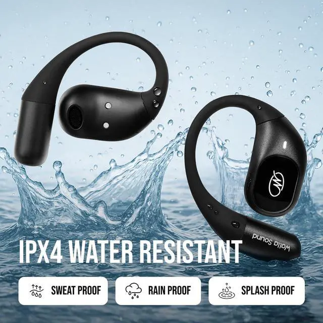 Alt view image 3 of 7 - WallaBuds Fit Open Ear Headphones - Wireless Open Earbuds with Open Fit Design, Premium Sound Quality Ear Buds, IPX4 Water Resistant, Bluetooth 5.3, USB-C Fast Charging Case, 28 Hours Battery Life