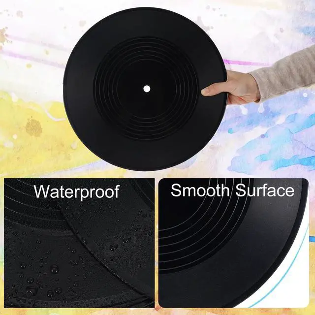 Alt view image 5 of 7 - 12 Inch Black Blank Vinyl Records, 10 Pcs Fake Retro Vinyl Records for Wall Decor, DIY Doodle Project, Wedding Signing