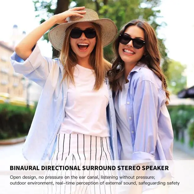 Alt view image 4 of 7 - Smart Glasses, Bluetooth Sunglasses, New Upgraded Smart Glasses for Men/Women, Open Ear Speaker, Voice Assistant Compatible, Hands-Free Calls