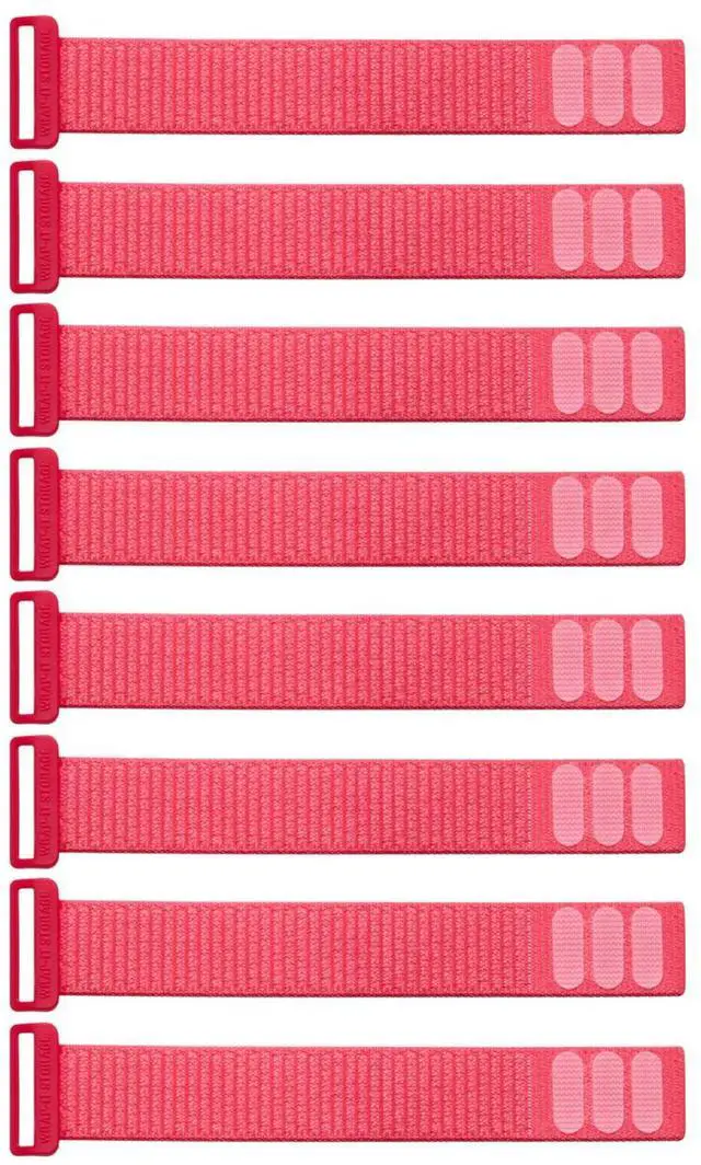 Alt view image 6 of 6 - Cinch Straps - 5" (8-Pack) Coral | Appliance Cord Organizer and Cable Ties for Chargers and Home Office Accessories