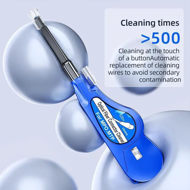 Alt view image 2 of 7 - Fiber Optic Cleaner for MTP/MPO Connector, Over 500 Times Cleans,Fiber Endface Cleans & Optical Connector Cleans(Blue)