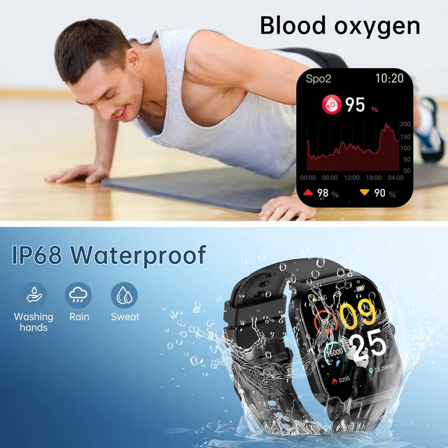 Alt view image 7 of 7 - Smart Watch for Women Fitness Tracker: Rose Gold Make/Answer Call Smart Watches for Women Waterproof Digital Mens Watches Running Smartwatch Android Phone iPhone Samsung Compatible Heart Rate Monitor