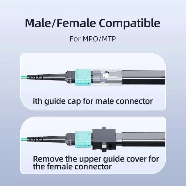 Alt view image 6 of 7 - Fiber Optic Cleaner for MTP/MPO Connector, Over 500 Times Cleans,Fiber Endface Cleans & Optical Connector Cleans(Blue)