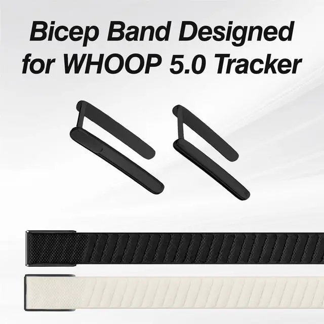 Alt view image 5 of 7 - Bicep Band Compatible with Whoop 5.0 One/Peak & Life (MGECG) - Breathable, Quick-Dry Comfortable Adjustable Nylon Arm Strap for Workout & Activity Tracking